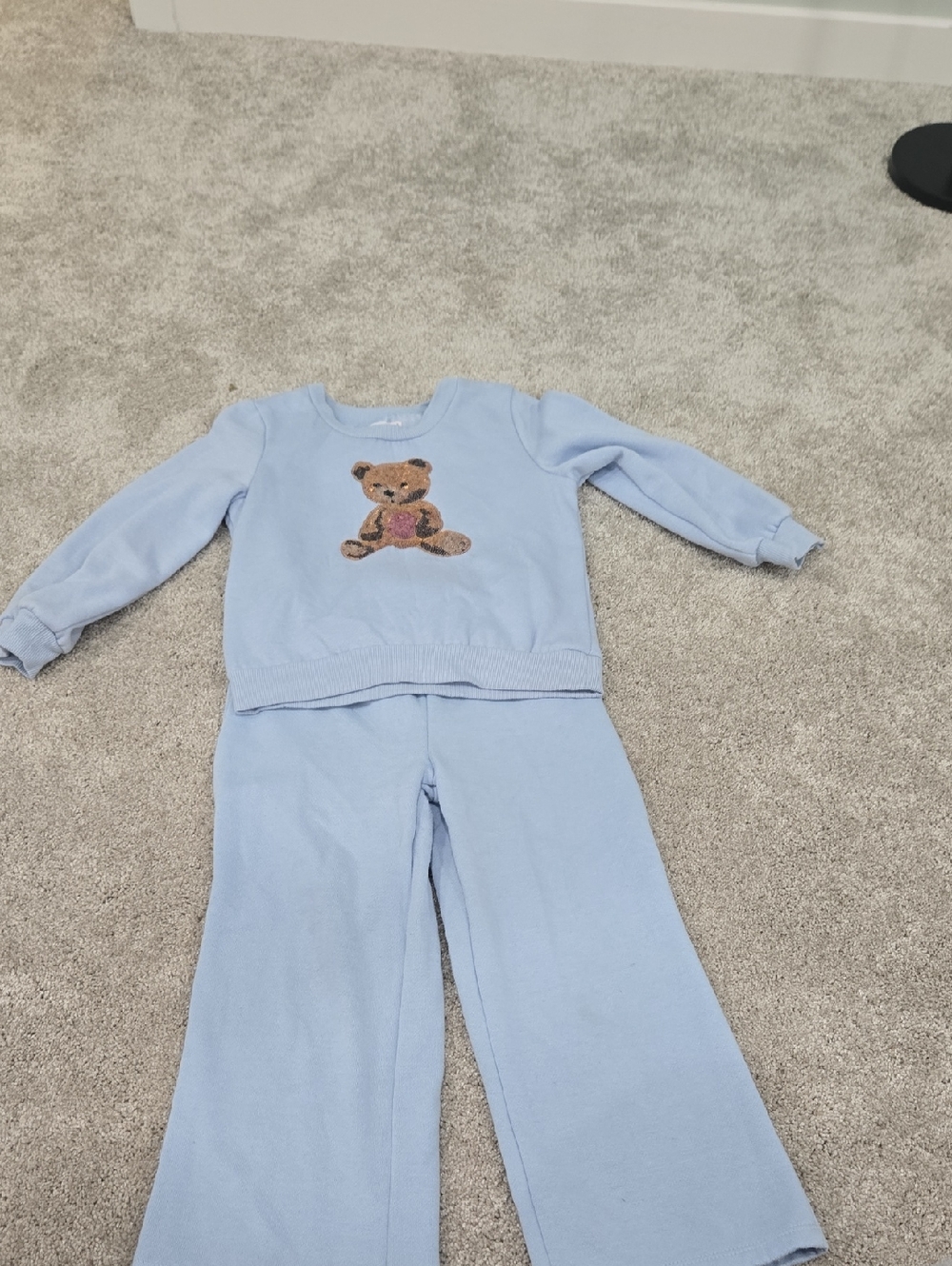 Kate Mack Light Blue Teddy Pajama Set